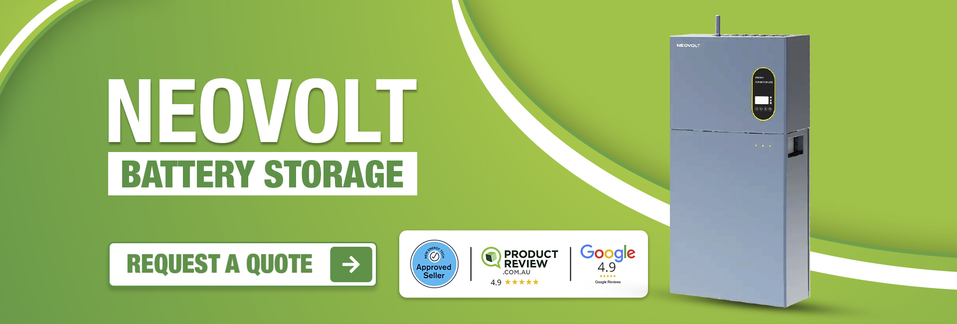 NeoVolt Solar Battery Storage Systems Banner