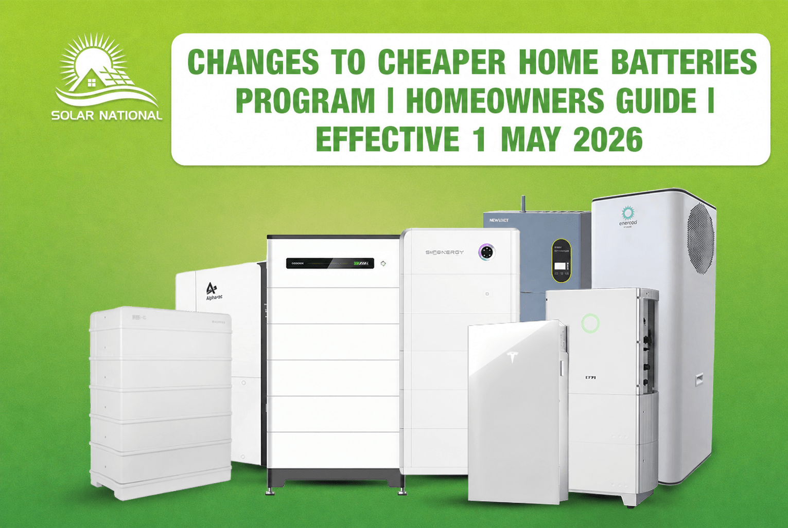 Changes To Cheaper Home Batteries Program | Homeowners Guide | Effective 1 May 2026