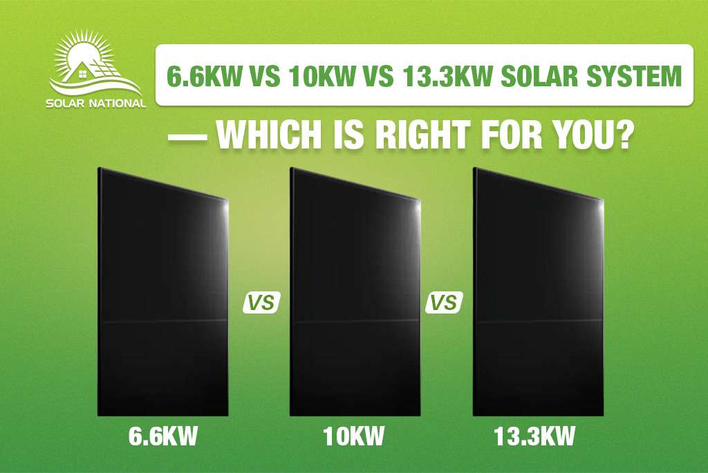 6.6kW vs 10kW vs 13.3kW Solar System — Which Is Right for You
