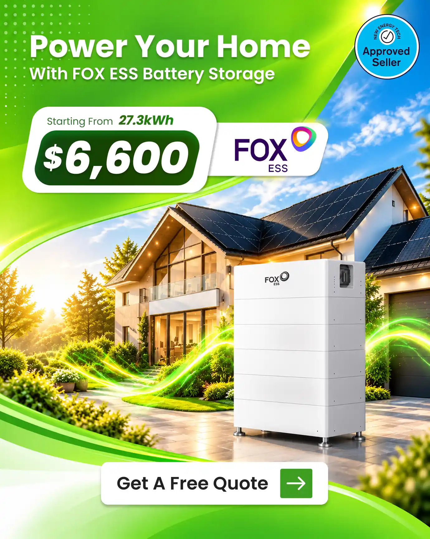 Fox starting from 27.3kwh $6600 - Moble banner