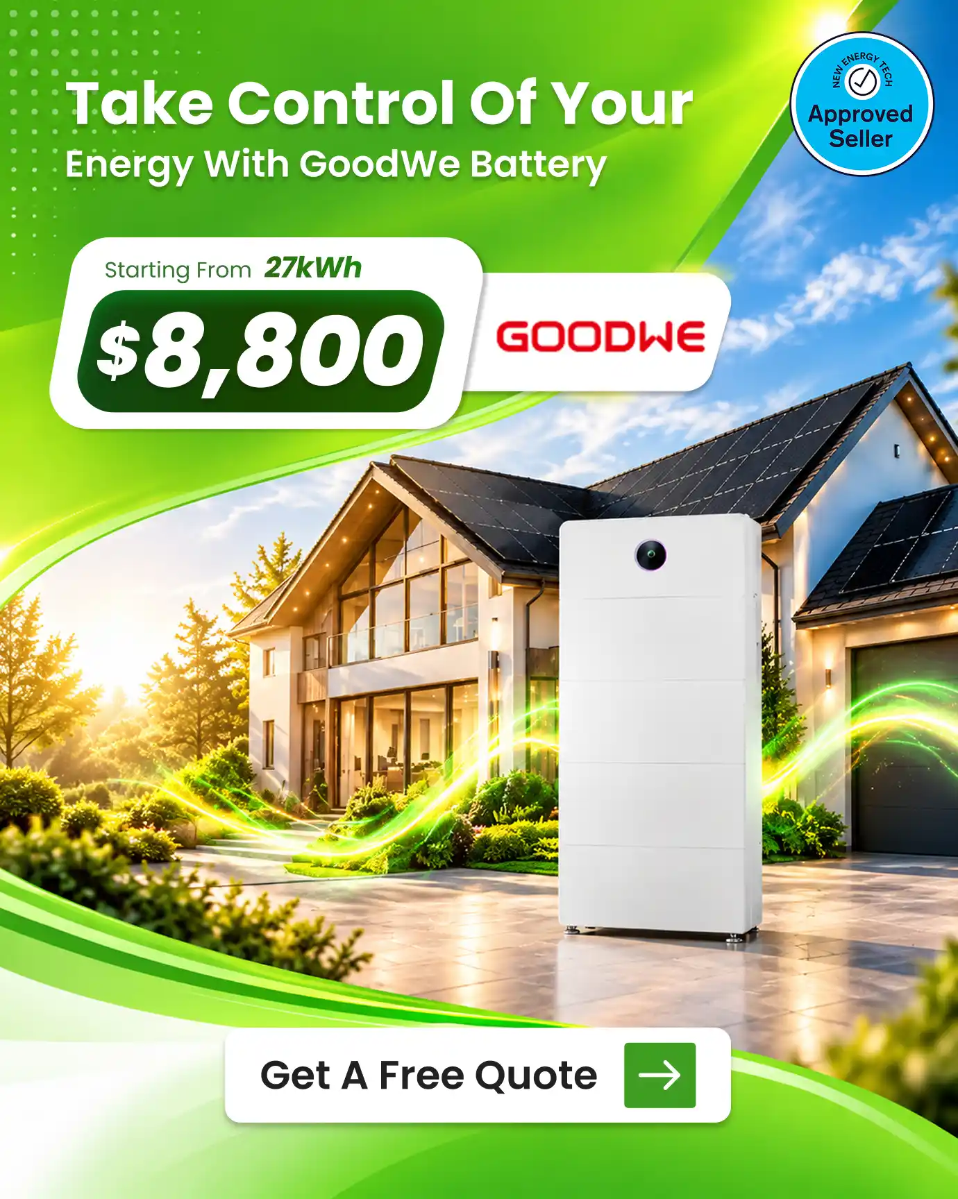 Goodwe starting from 27kwh $8800 - Moble banner